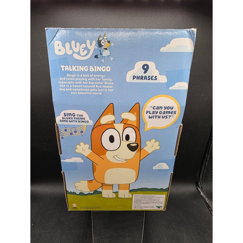 Bluey Talking Bingo Plush Doll Toy Interactive 9 Phrases Sound Effects 3+ Age - Picture 3 of 6